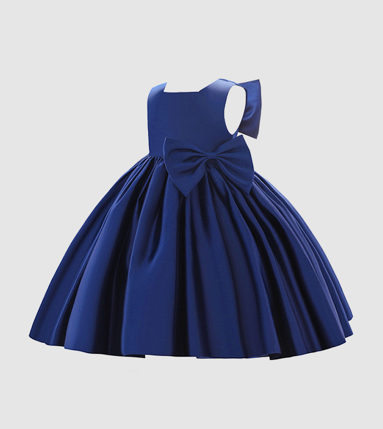 Kiana Solid Party Midi Dress