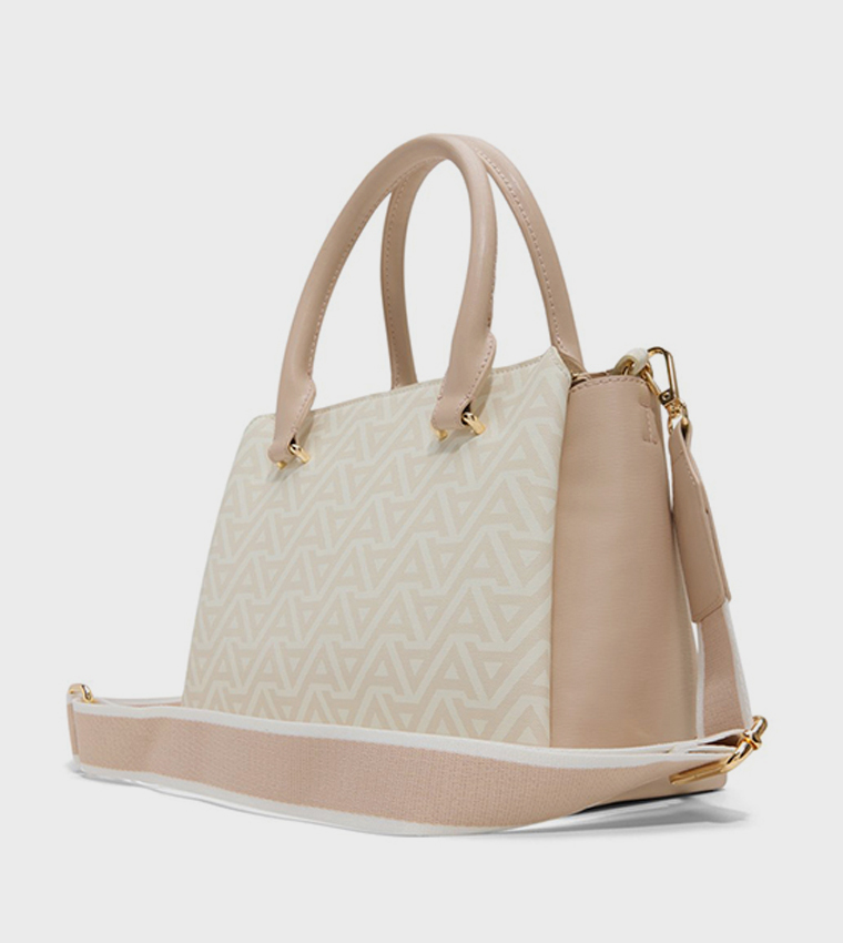 KEDERASEAN Monogram Patterned Zippered Satchel Bag