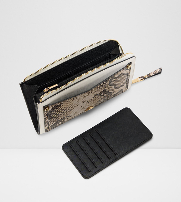 KEDOREVETH Snakeskin Zip-Around Wallet