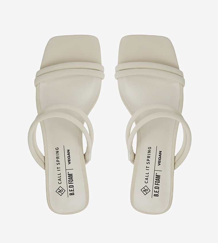 KEELAY Open Toe Block Heel Sandals