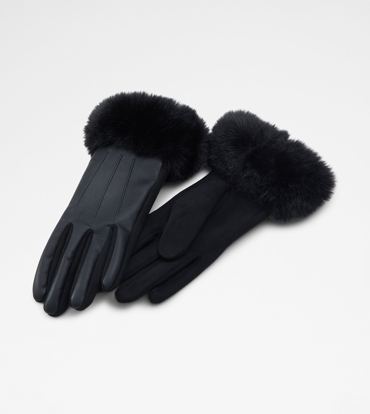 KEIHAN Fur Trim Gloves