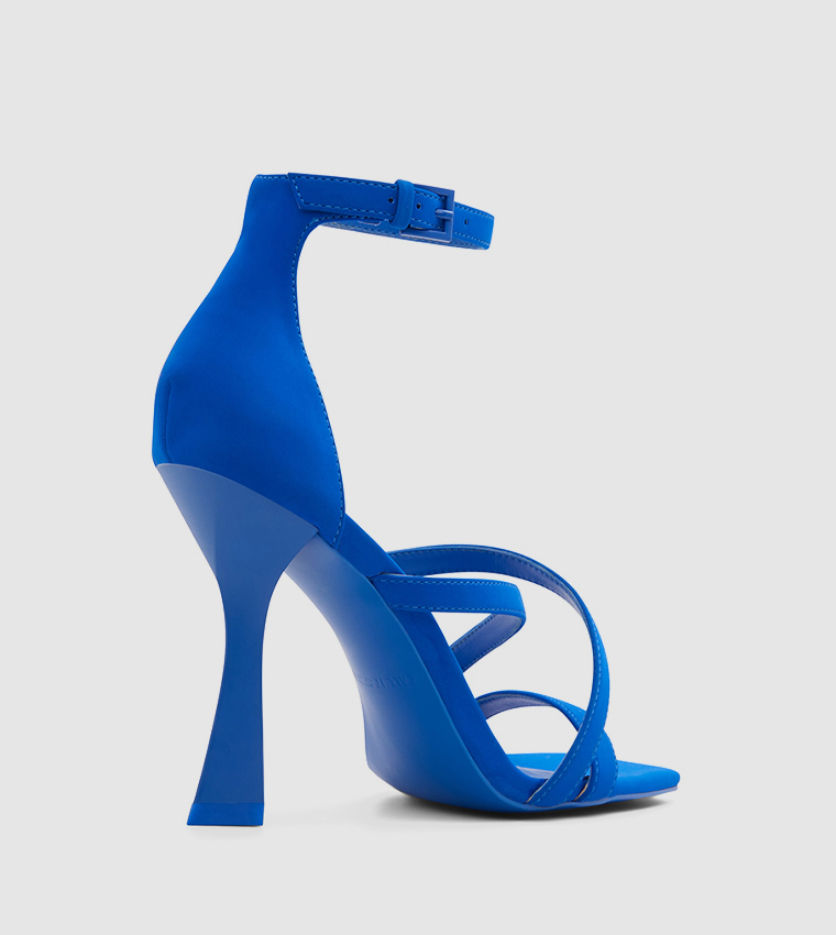 KELLI Ankle Strap Spool Heel Open Toe Sandals