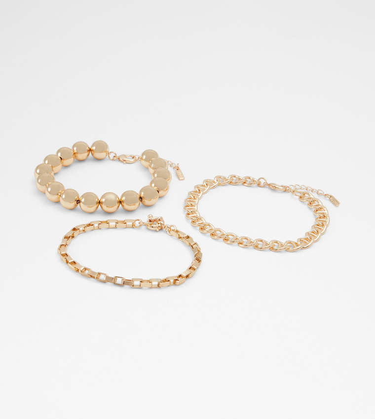KENNERLEY 3-Pack Gold-Tone Bracelets