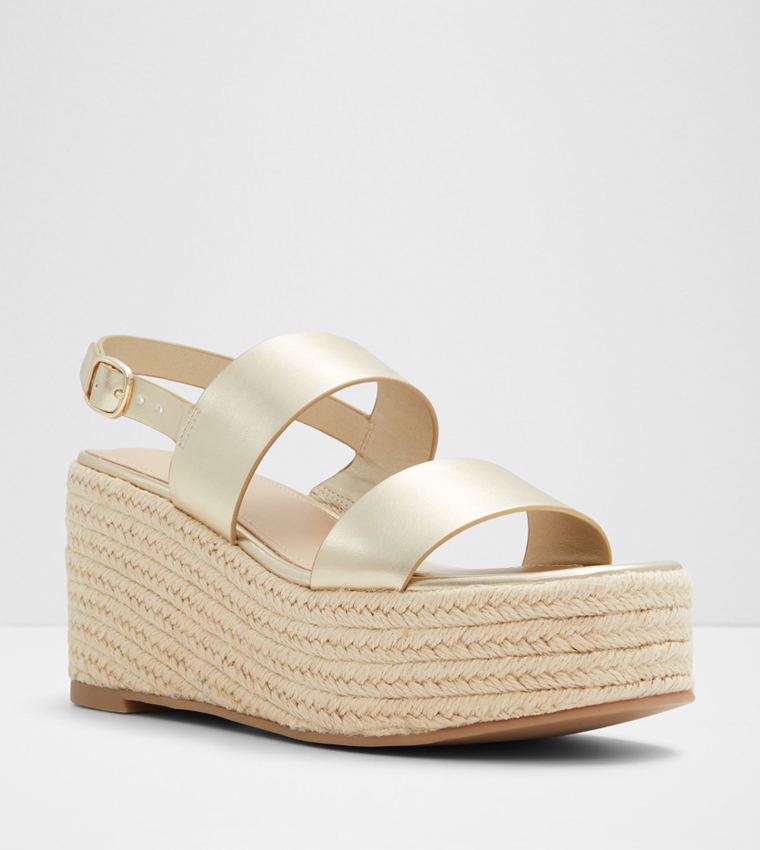 KEONI Metallic Slingback Wedges