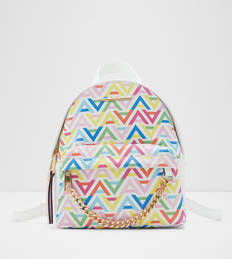 Buy Aldo KERBLER Printed Mini Backpack With Chain Accent In Multiple Colors 6thStreet Saudi Arabia