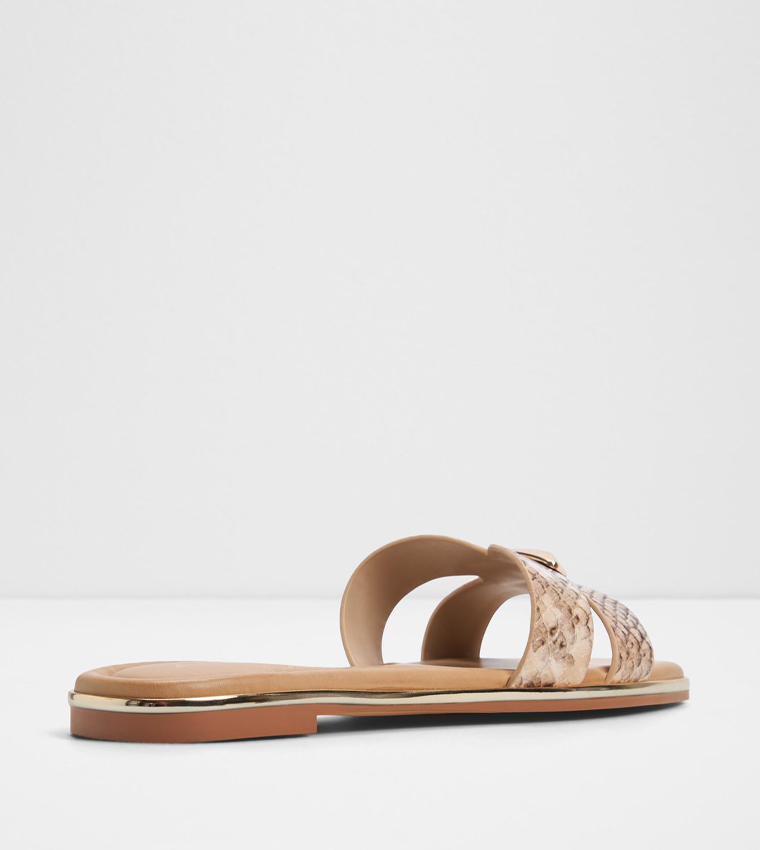 KHARINE Snakeskin Flat Sandals