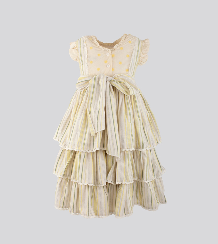 Embroidered Layered Dress