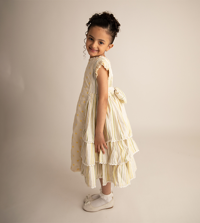 Embroidered Layered Dress