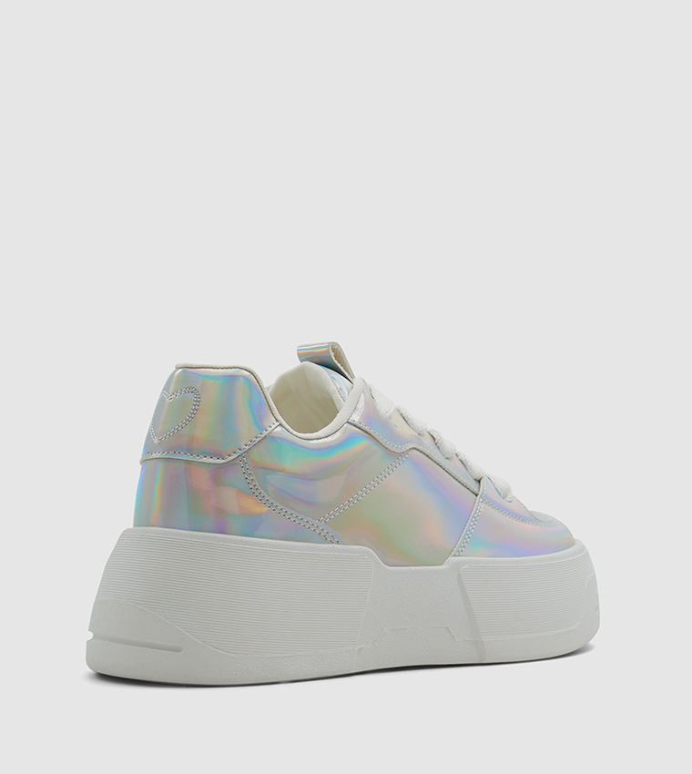 Holographic platform sneakers shop