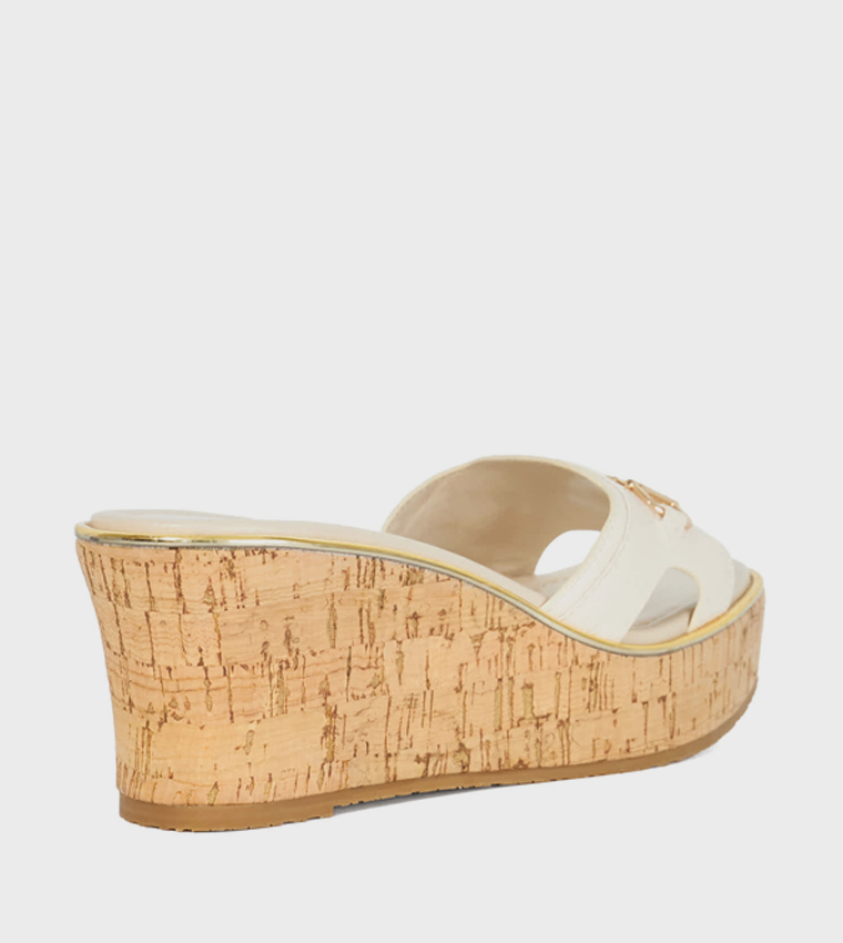KINDLY Metal Detail Wedge Sandals
