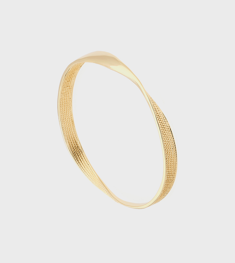 Textured Twist Narrow Bangle