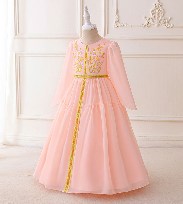 Djamila Embroidered Long Sleeves Jalabiya