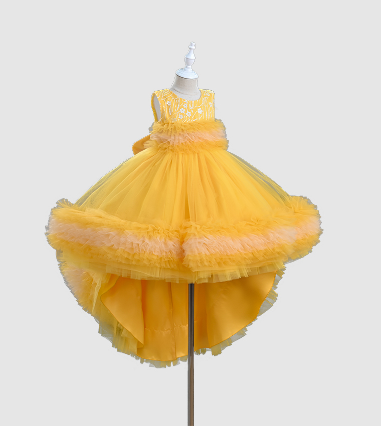 Premium Collection-Maura High-Low Tulle Party Dress
