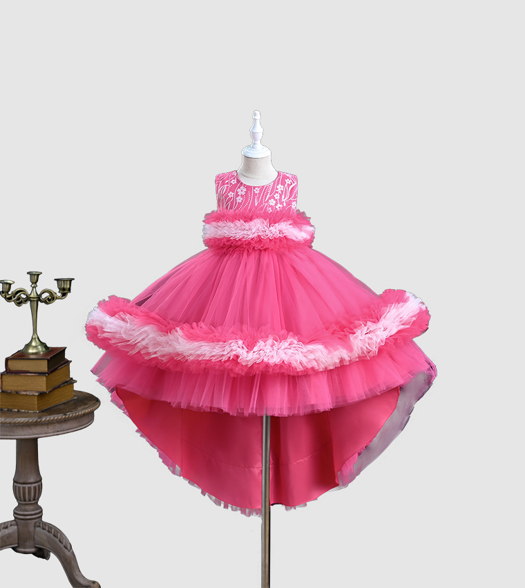 Premium Collection-Maura High-Low Tulle Party Dress
