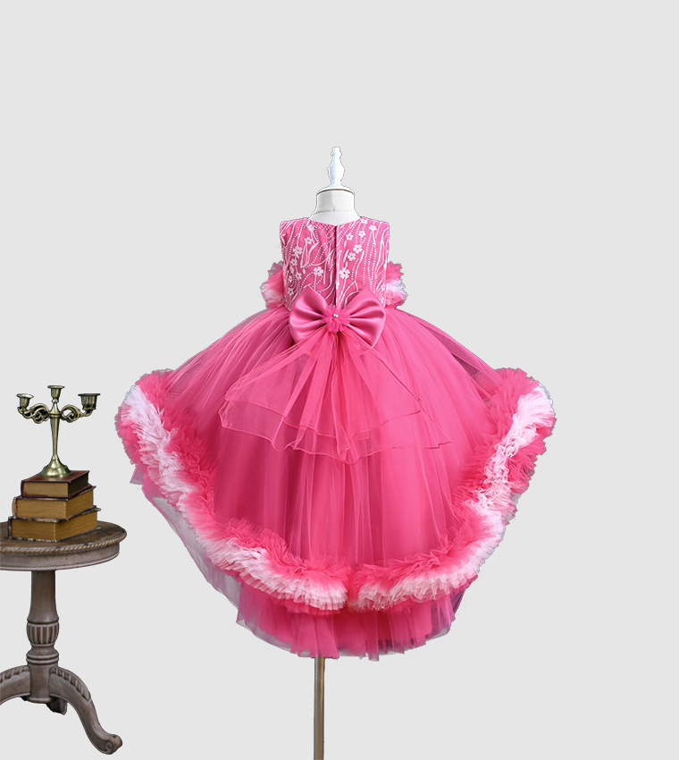 Premium Collection-Maura High-Low Tulle Party Dress