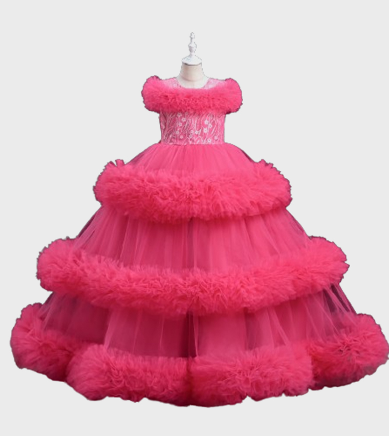 Premium Collection-Eliana Tulle Layered Party Gown 