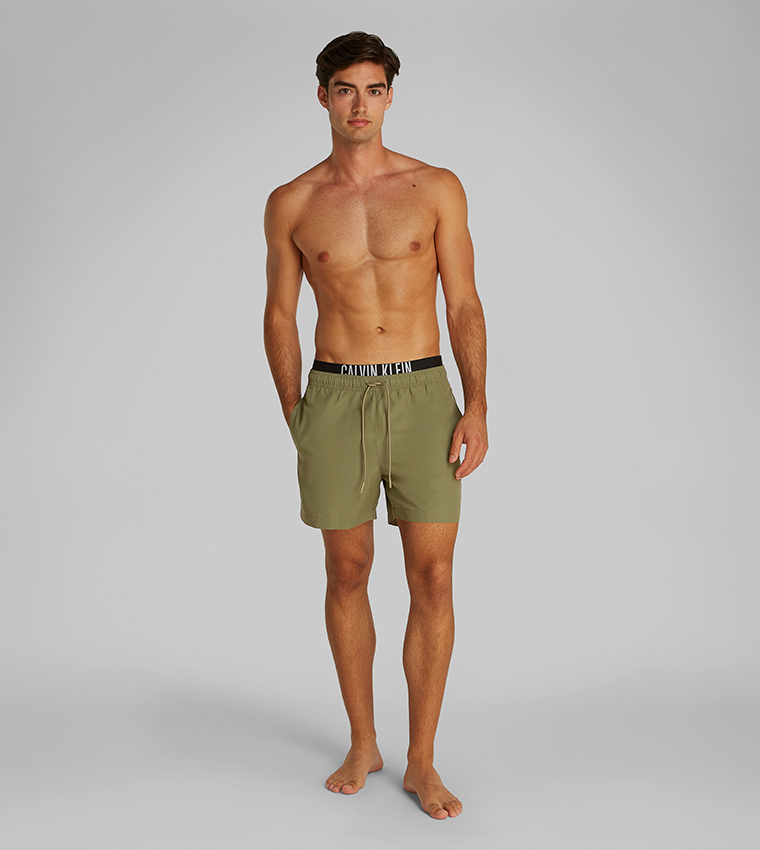 Drawstring Waist Swim Shorts