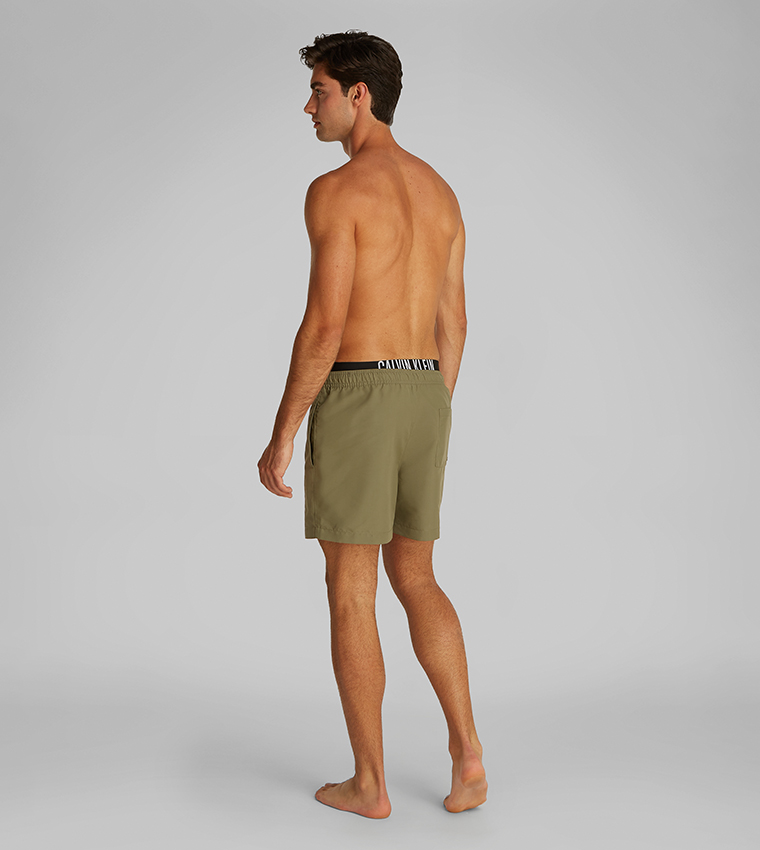 Drawstring Waist Swim Shorts
