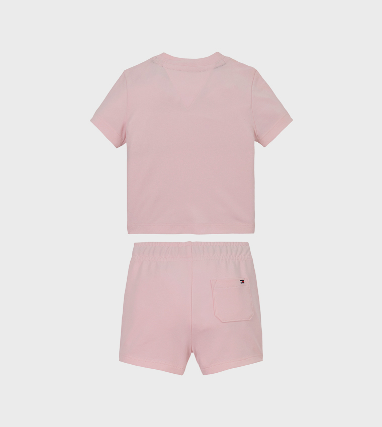 Monotype Printed T-Shirt and Shorts Set