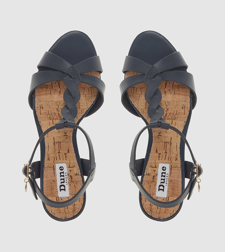 Buy Dune London Koala Plait T Bar Wedge In Blue 6thStreet UAE