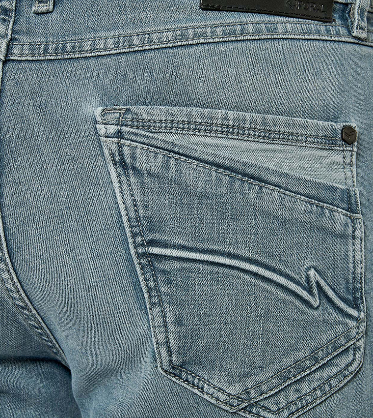 Washed Straight Fit Jeans