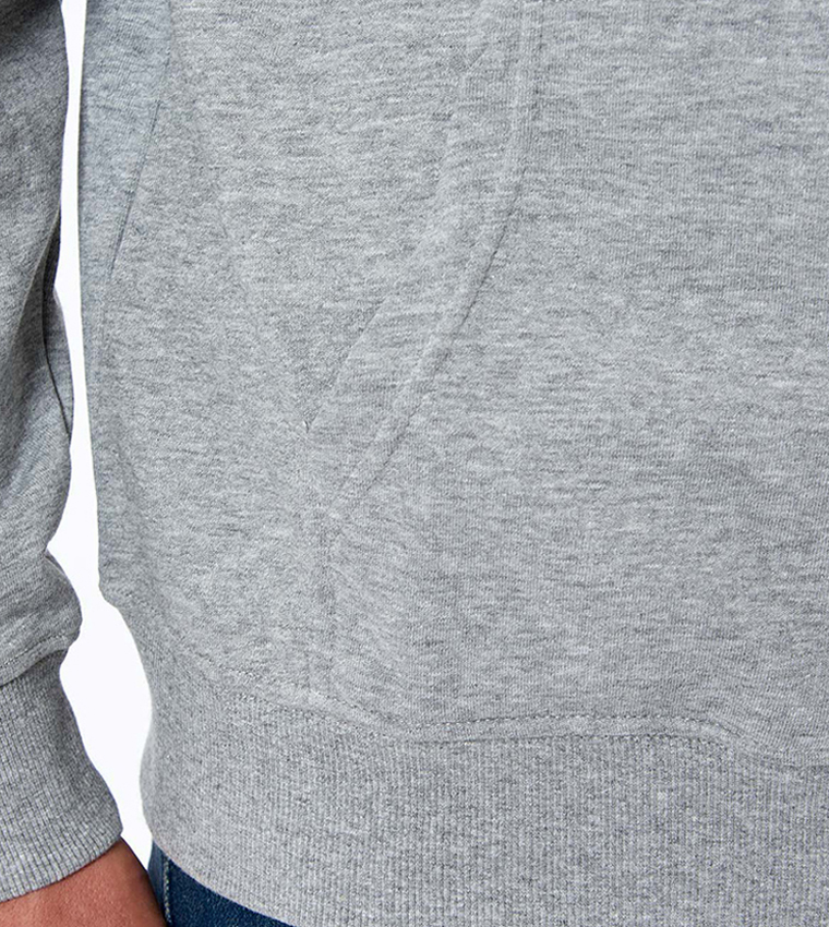 Logo Printed Zip-Through Hooded Sweatshirt