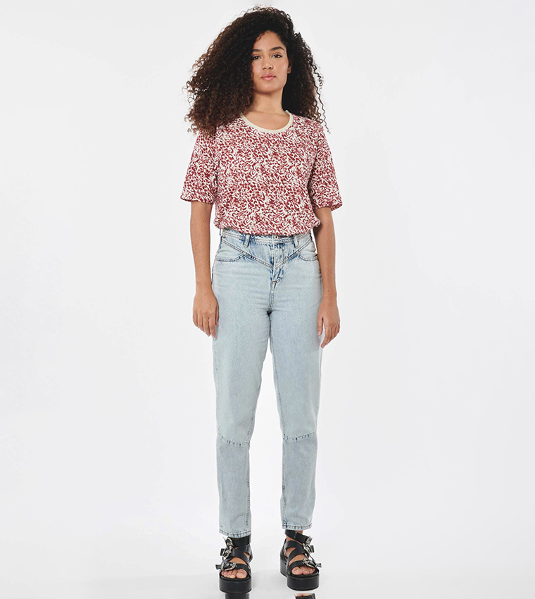 Mid-Rise Mom Fit Jeans
