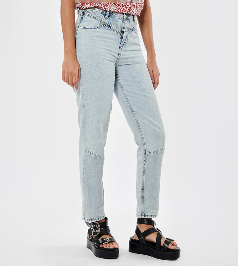 Mid-Rise Mom Fit Jeans