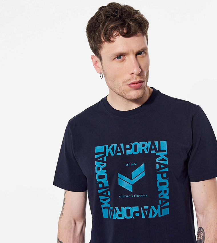 Printed Crew Neck Organic Cotton T-Shirt