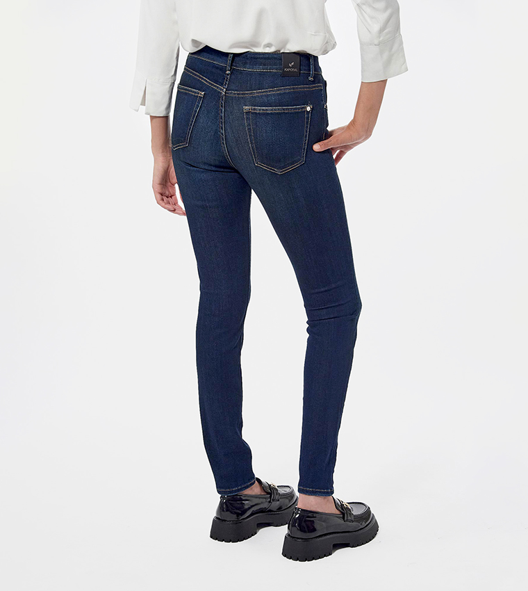 Faded High Waist Skinny Fit Jeans