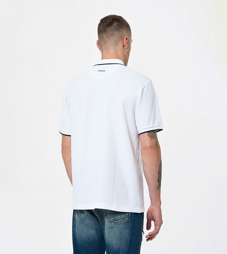 Back-Logo Embroidered Short Sleeves Polo T-Shirt