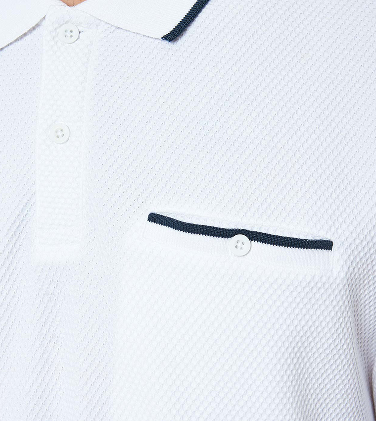 Back-Logo Embroidered Short Sleeves Polo T-Shirt