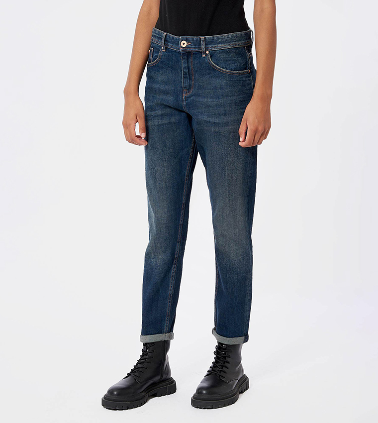 Mid-Rise Girlfriend Jeans