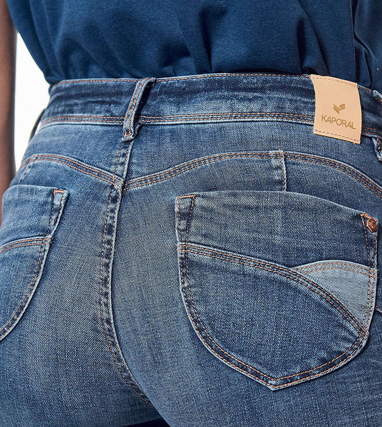 Faded High Waist Skinny Fit Jeans