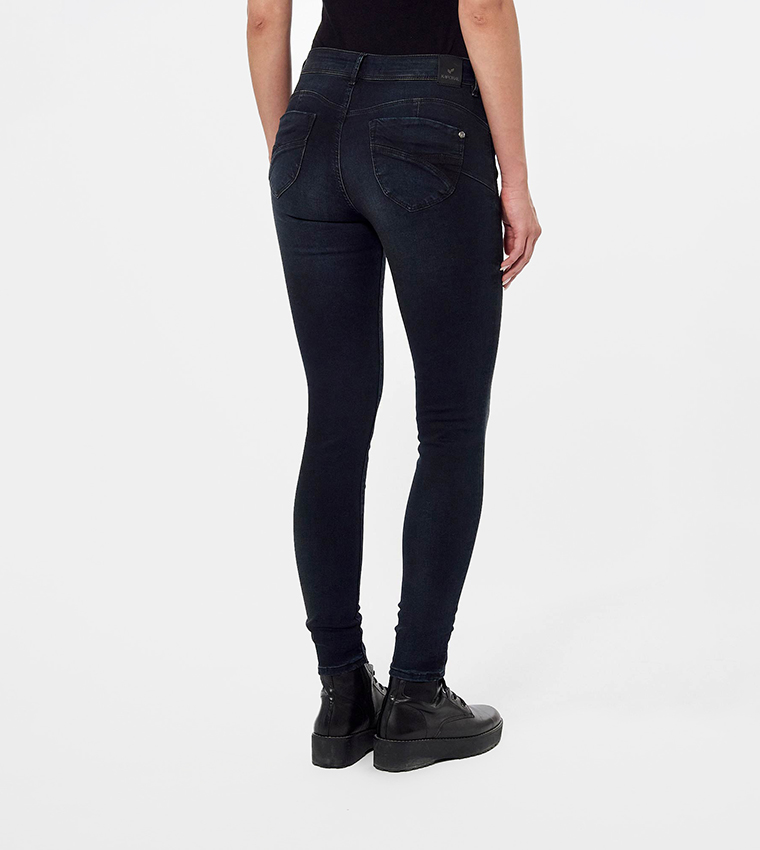 Faded High Waist Skinny Fit Jeans