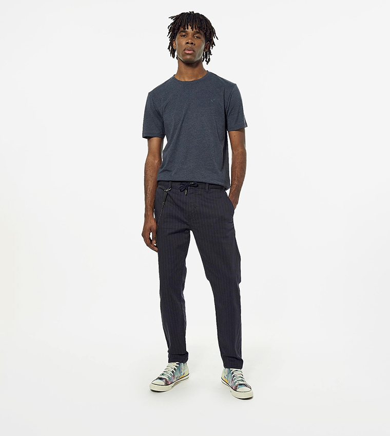 Striped Relaxed Fit Trousers
