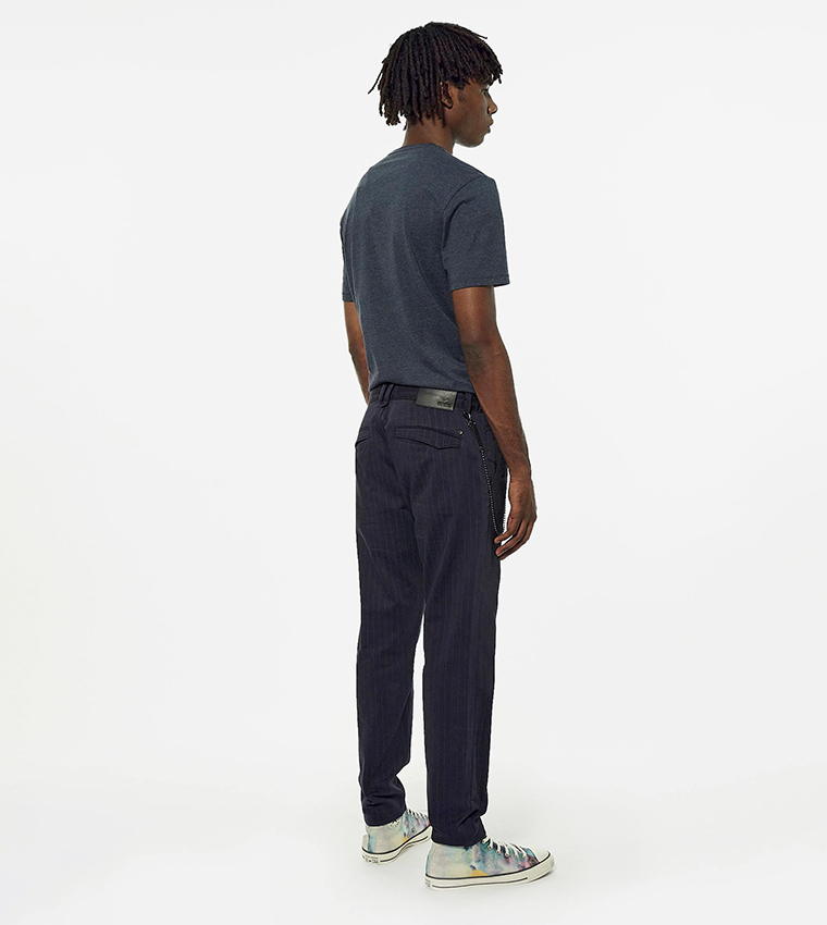 Striped Relaxed Fit Trousers