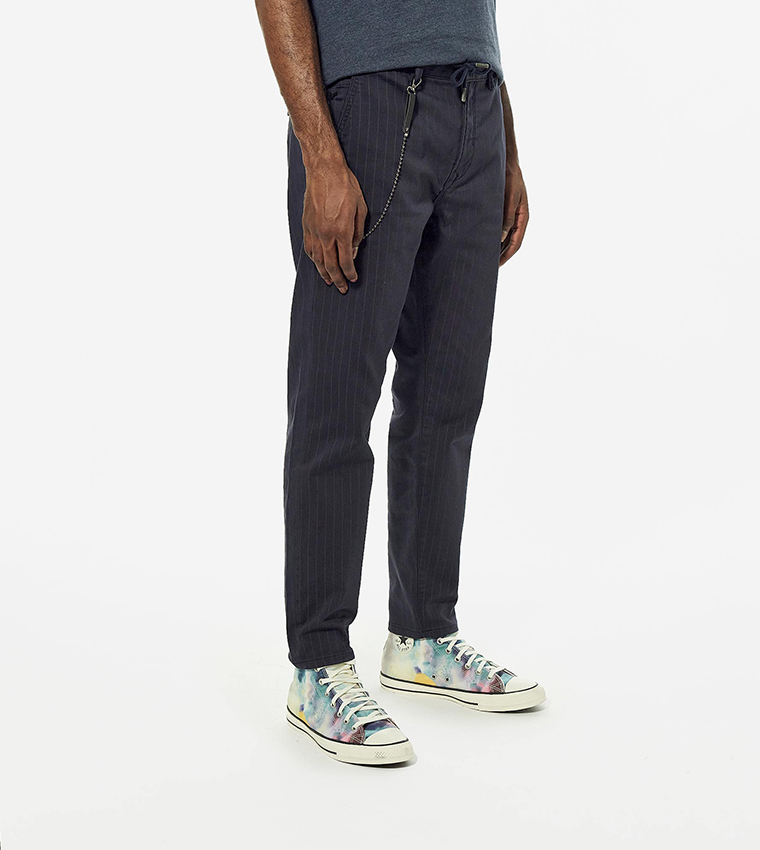 Striped Relaxed Fit Trousers