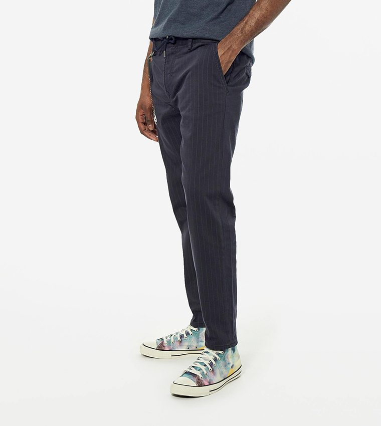 Striped Relaxed Fit Trousers