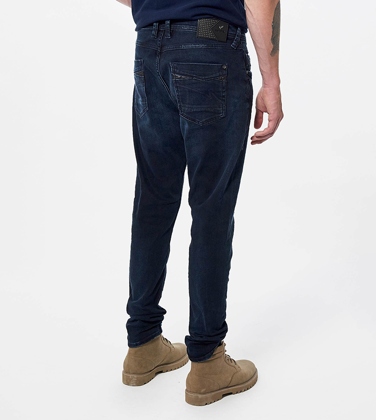 Mid-Rise Tapered Slim Fit Jeans