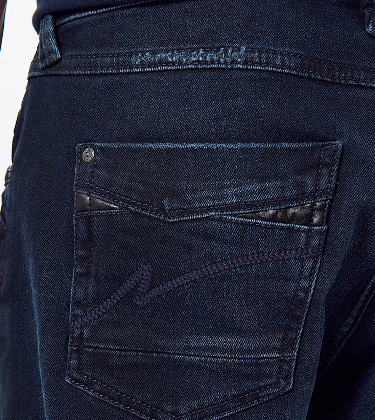 Mid-Rise Tapered Slim Fit Jeans
