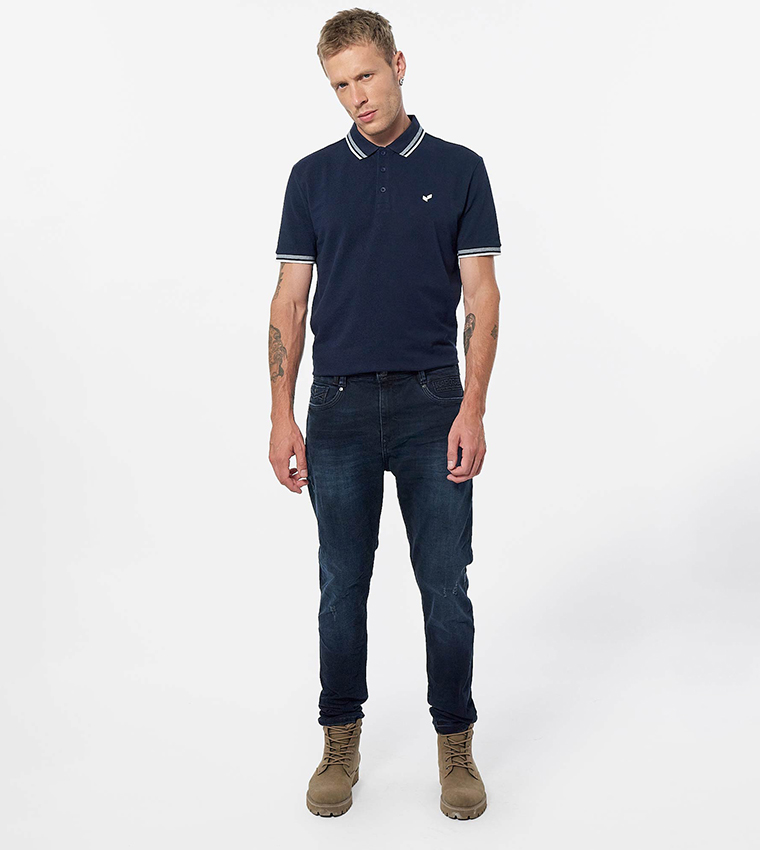 Mid-Rise Tapered Slim Fit Jeans