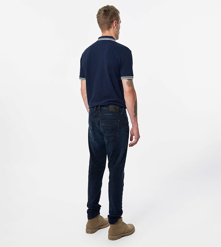 Mid-Rise Tapered Slim Fit Jeans