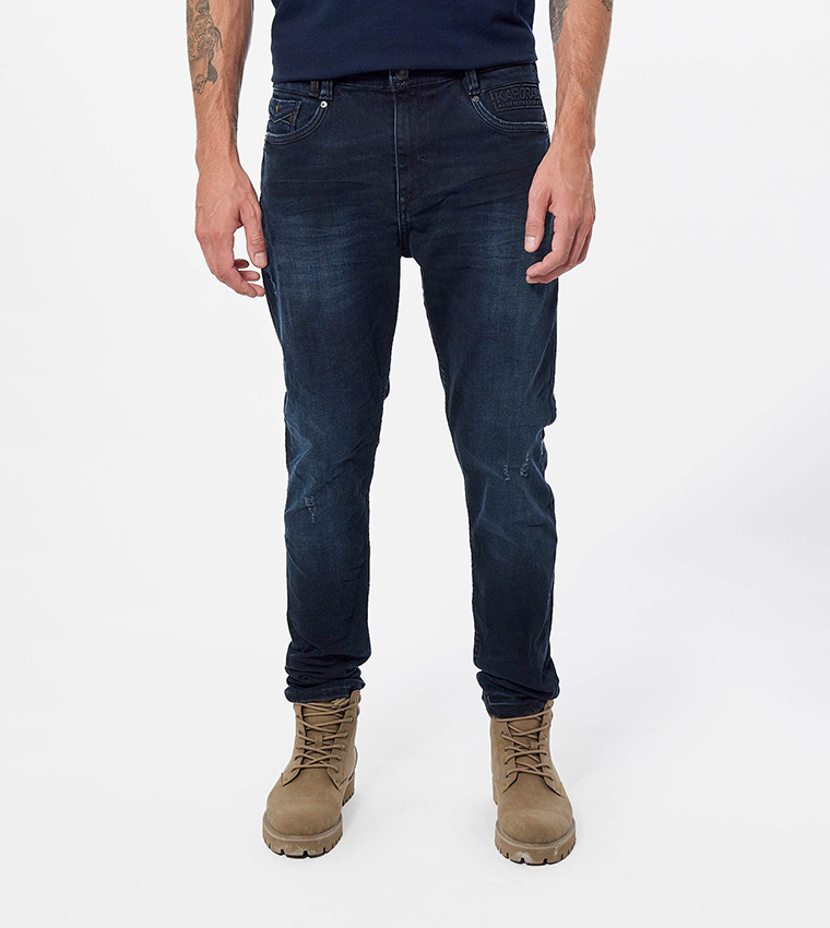 Mid-Rise Tapered Slim Fit Jeans