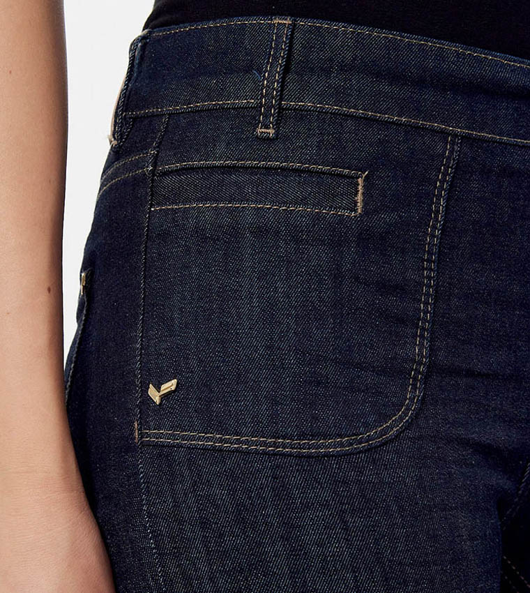 Washed High Waist Bootcut Jeans