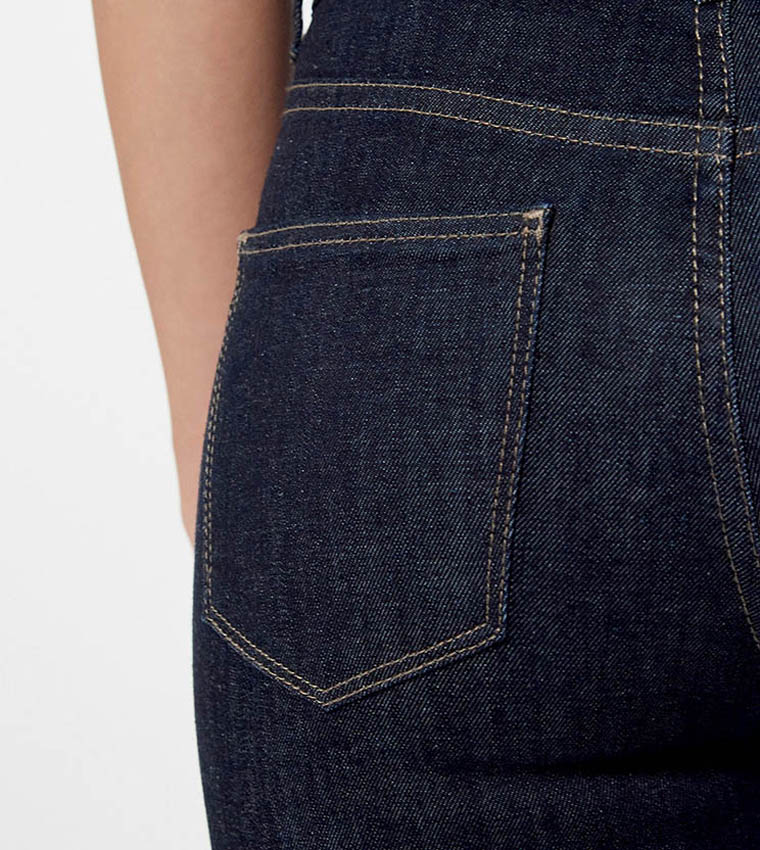 Washed High Waist Bootcut Jeans