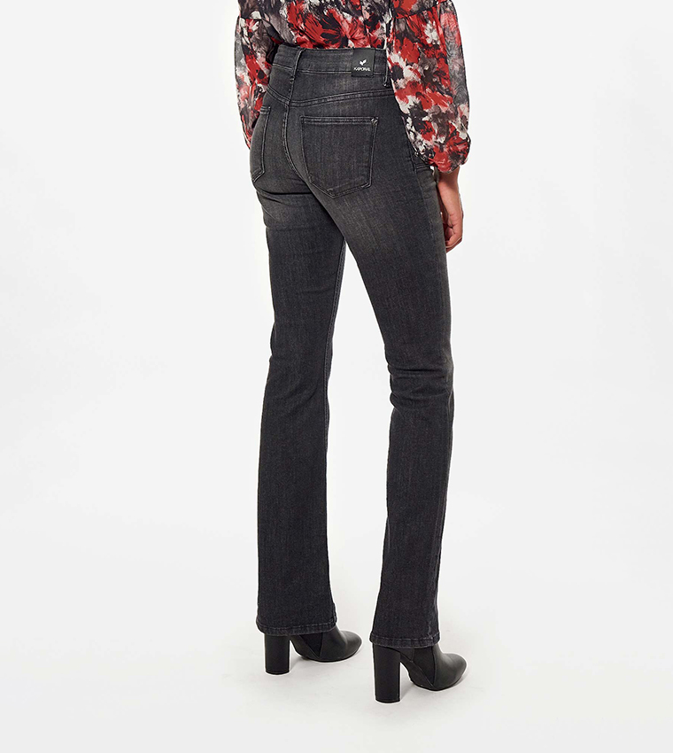 Faded High Waist Bootcut Jeans