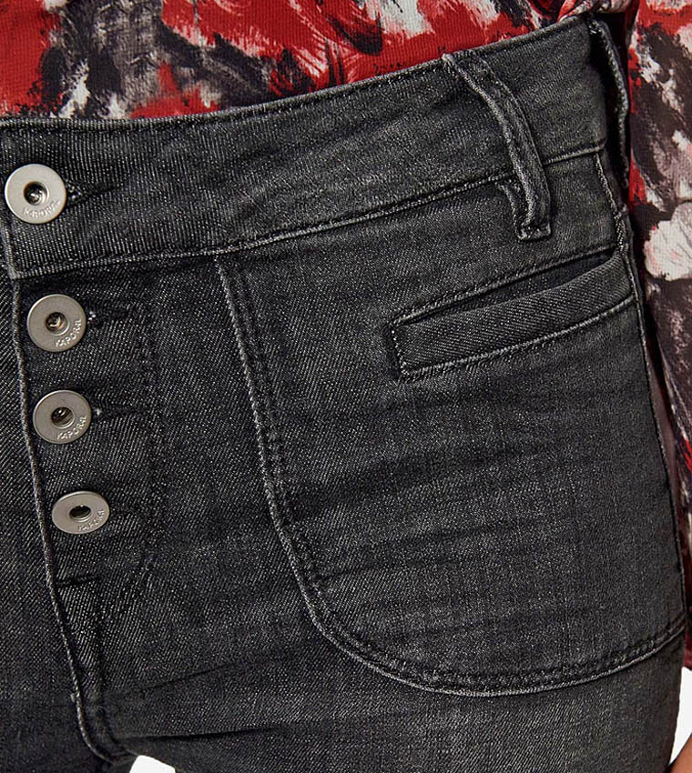 Faded High Waist Bootcut Jeans