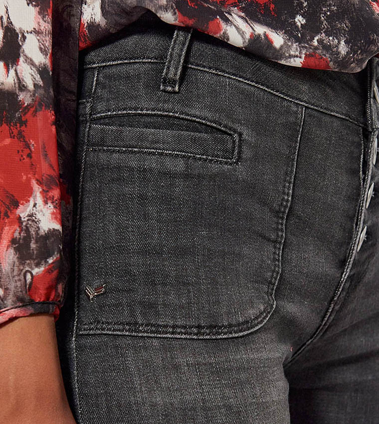Faded High Waist Bootcut Jeans