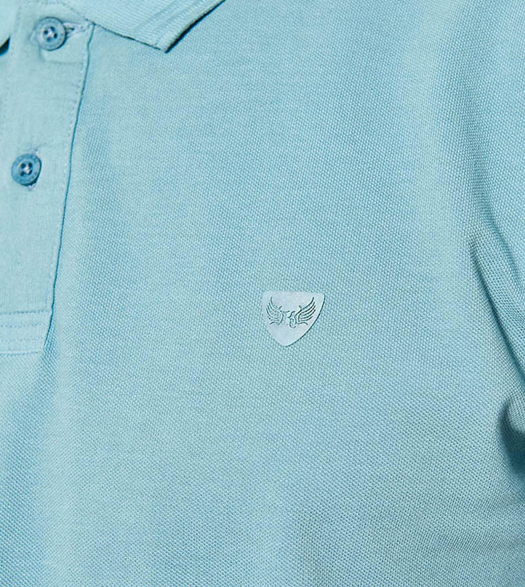 Logo Detail Short Sleeves Cotton Polo T-Shirt